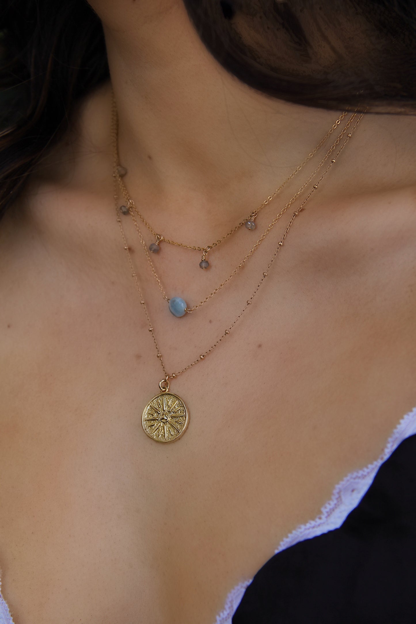 Satellite Gemstone Necklace