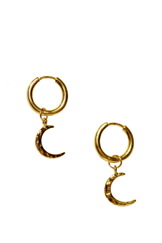 Half Moon Huggie Earrings