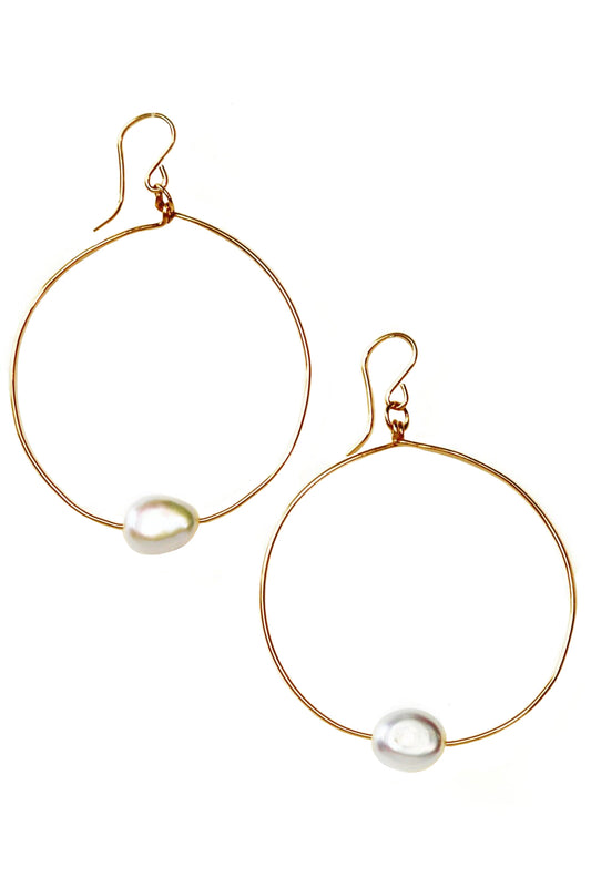 Mother of Pearl Hoops